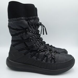 Nike Roshe Two Hi Flash GS Black Winter Boots Puffer High Top Women 7.5 Gorpcore